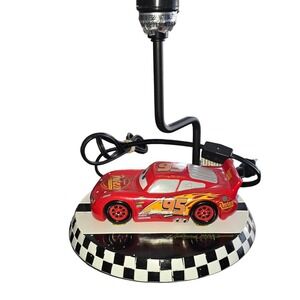 Disney Pixar Cars Lightning McQueen Table Lamp Red Race Car Kids Decor BOT-RW120